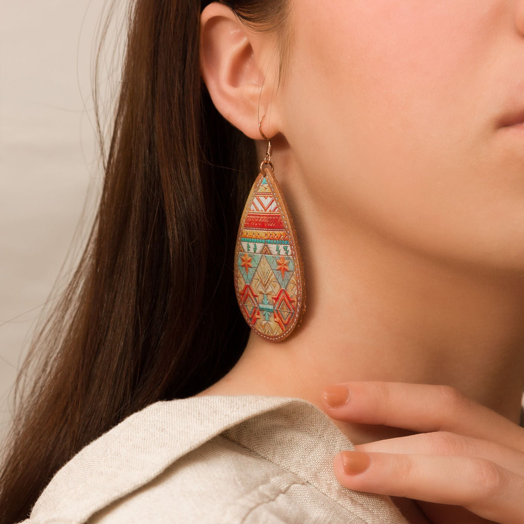 Southwestern Teardrop Statement Earrings
