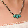 Triple Turquoise Teardrop Necklace