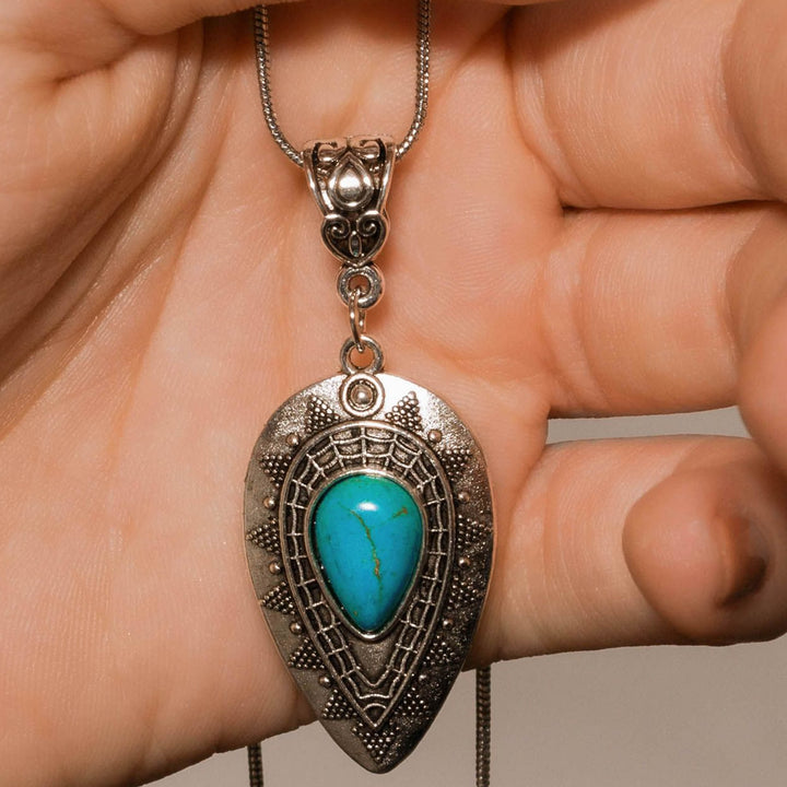 Nayeli Teardrop Turquoise Pendant