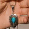 Nayeli Teardrop Turquoise Pendant