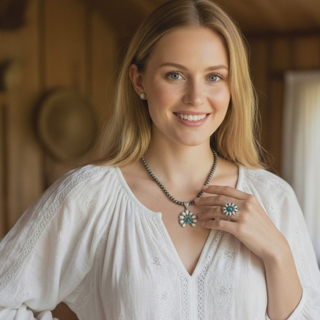 Bronze Bloom Statement Necklace Set