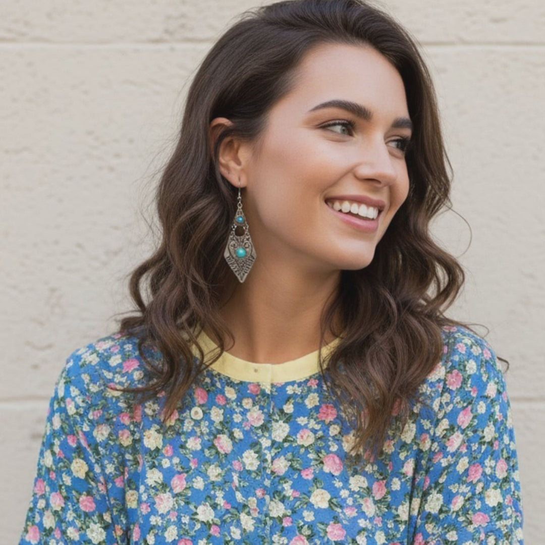 Talasi Turquoise Dagger Earrings