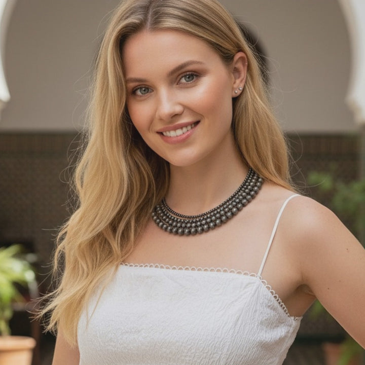 Desert Midnight Silver-tone Necklace