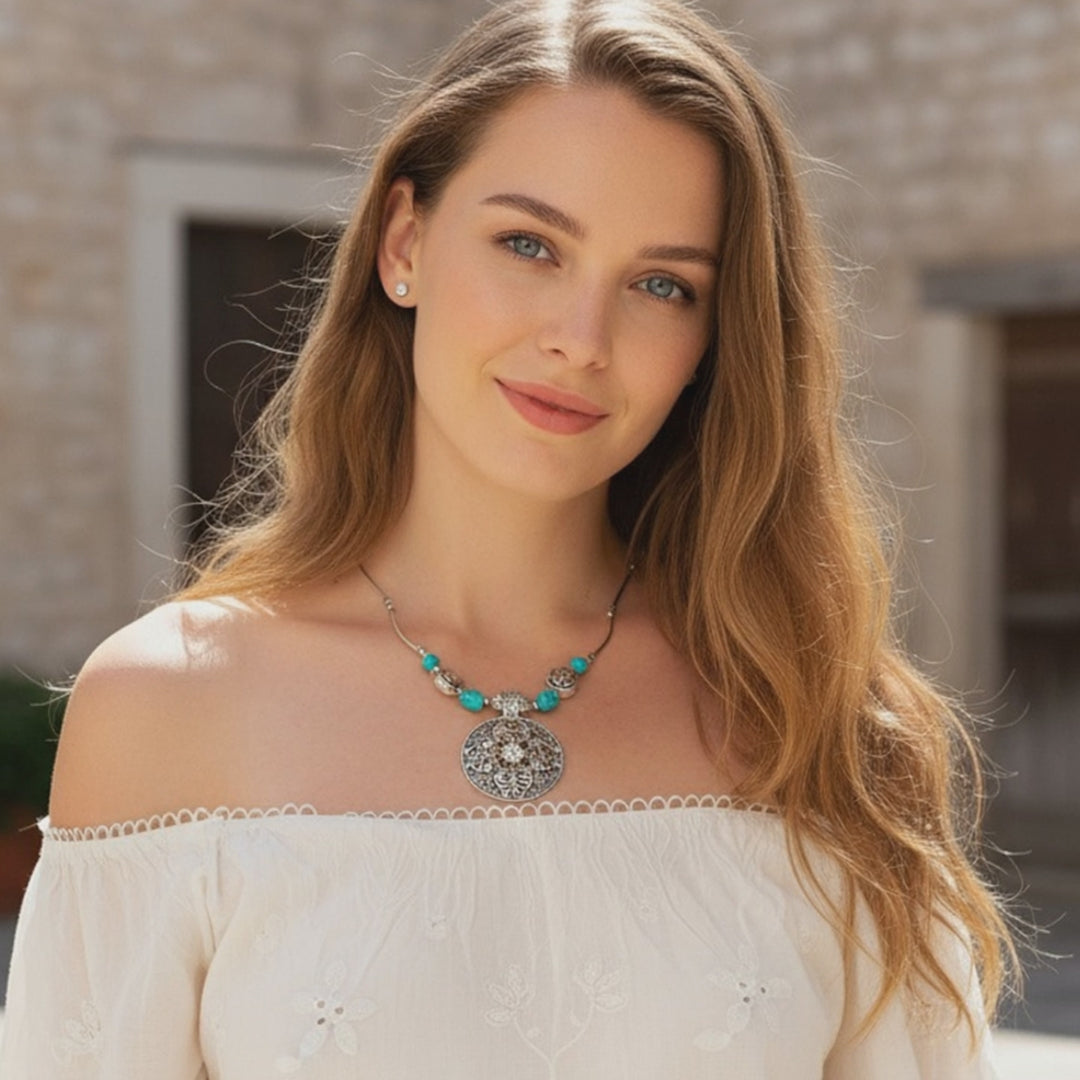 Bohemian Medallion Necklace